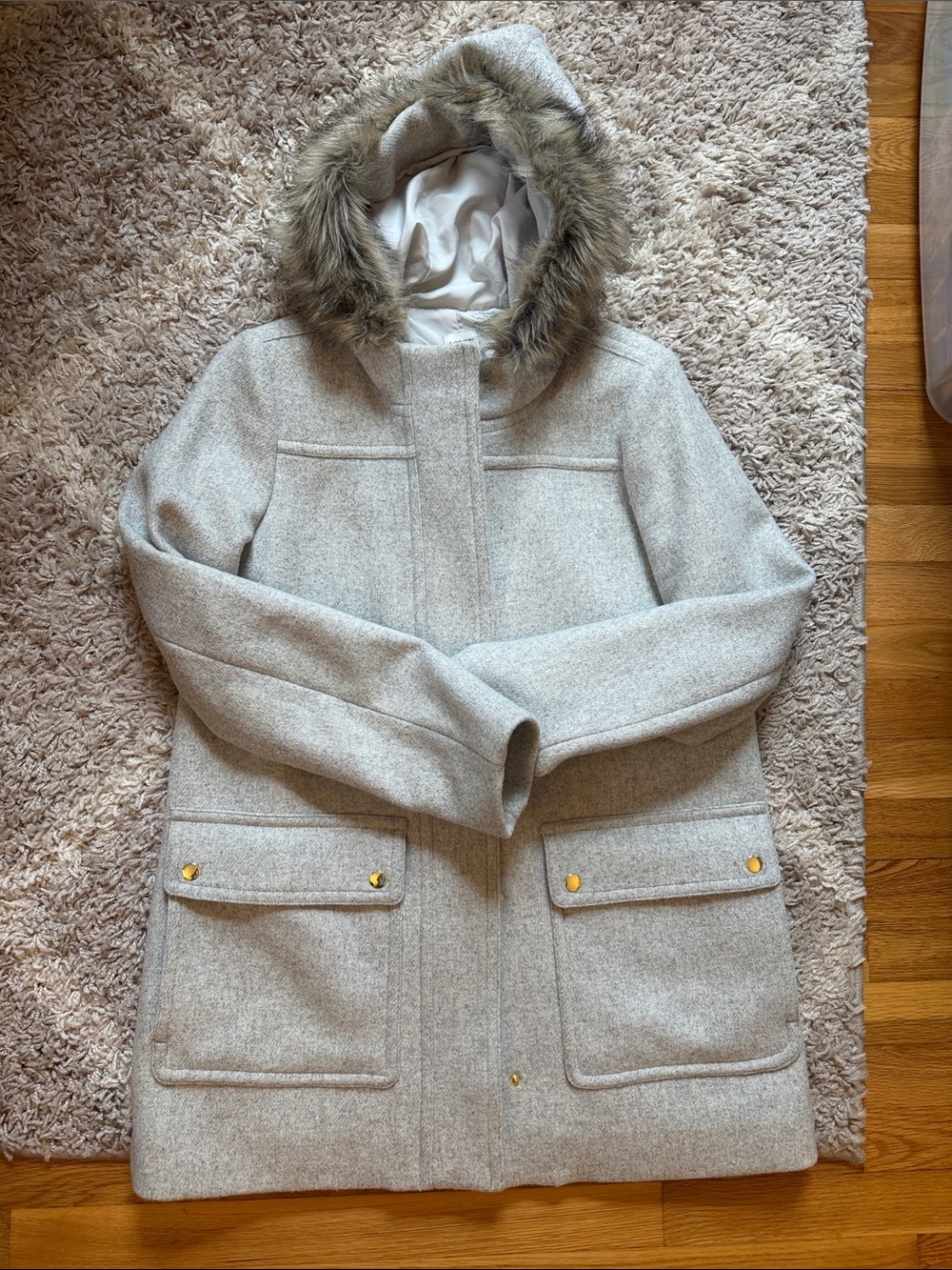Jcrew grey peacoat